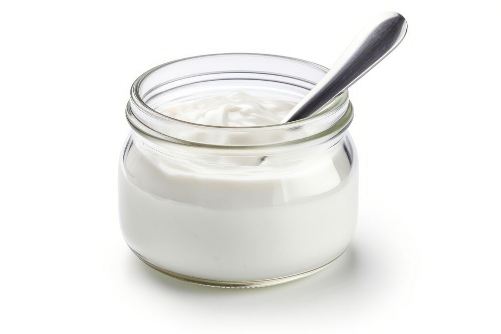 Yogurt spoon jar dessert. AI generated Image by rawpixel.