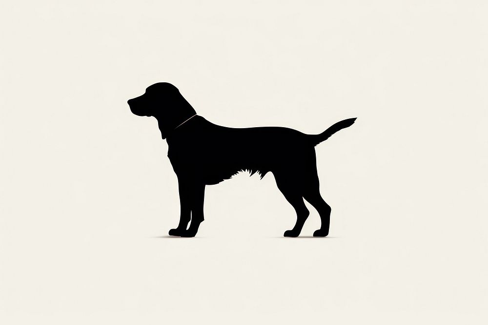Silhouette dog drawing animal.