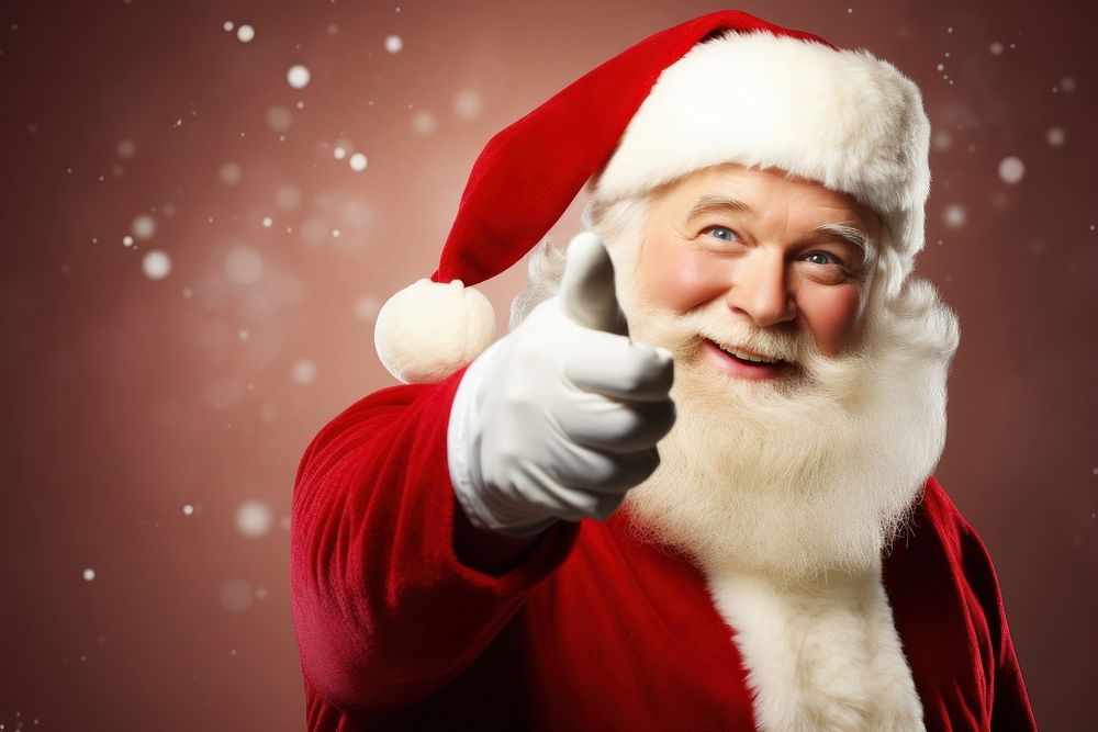 Santa Claus christmas smiling glove.