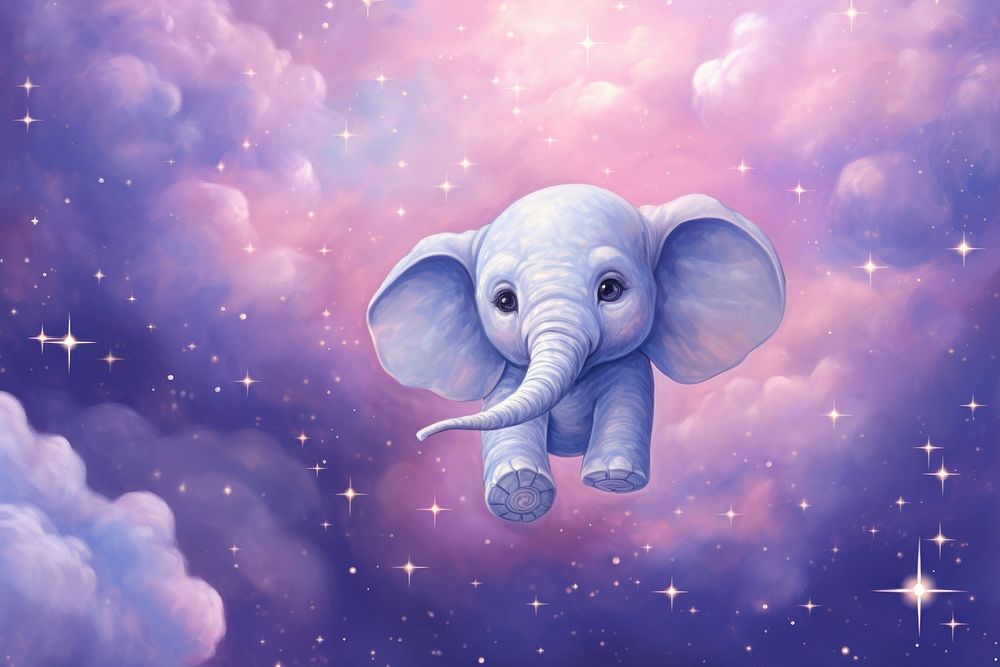  Cute elephant wildlife outdoors animal. AI generated Image by rawpixel.