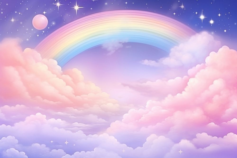  Clound rainbow backgrounds outdoors. AI generated Image by rawpixel.