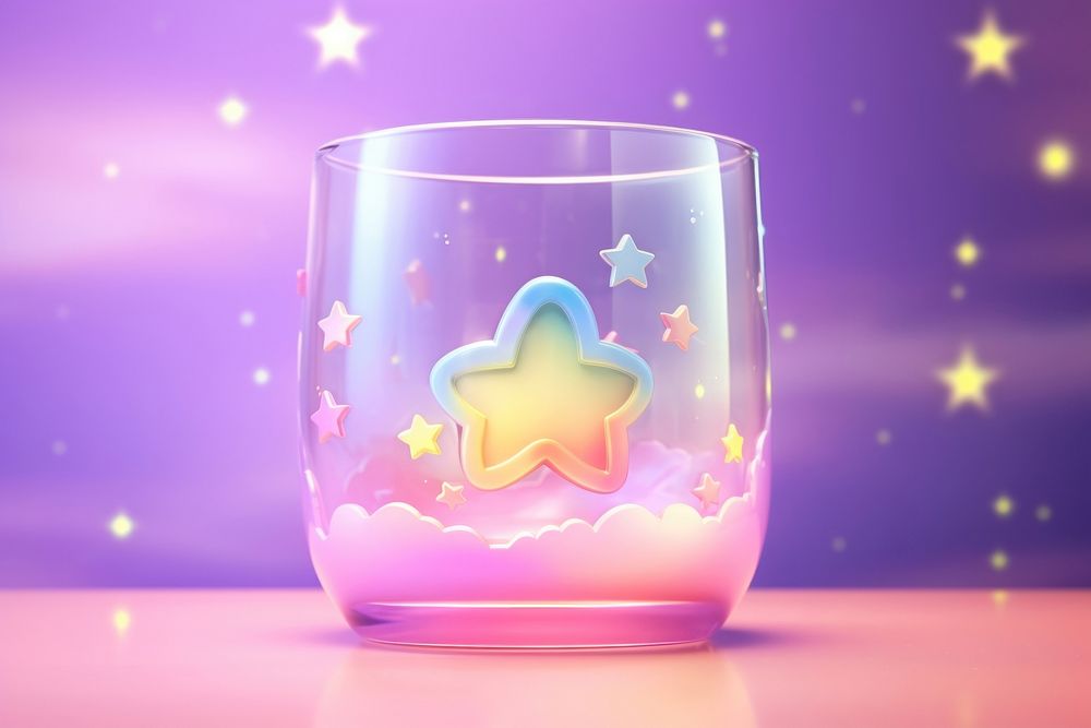  Glass purple star transparent. AI generated Image by rawpixel.