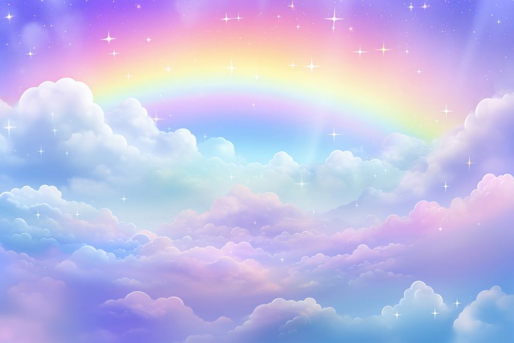  Clound rainbow backgrounds outdoors. AI generated Image by rawpixel.