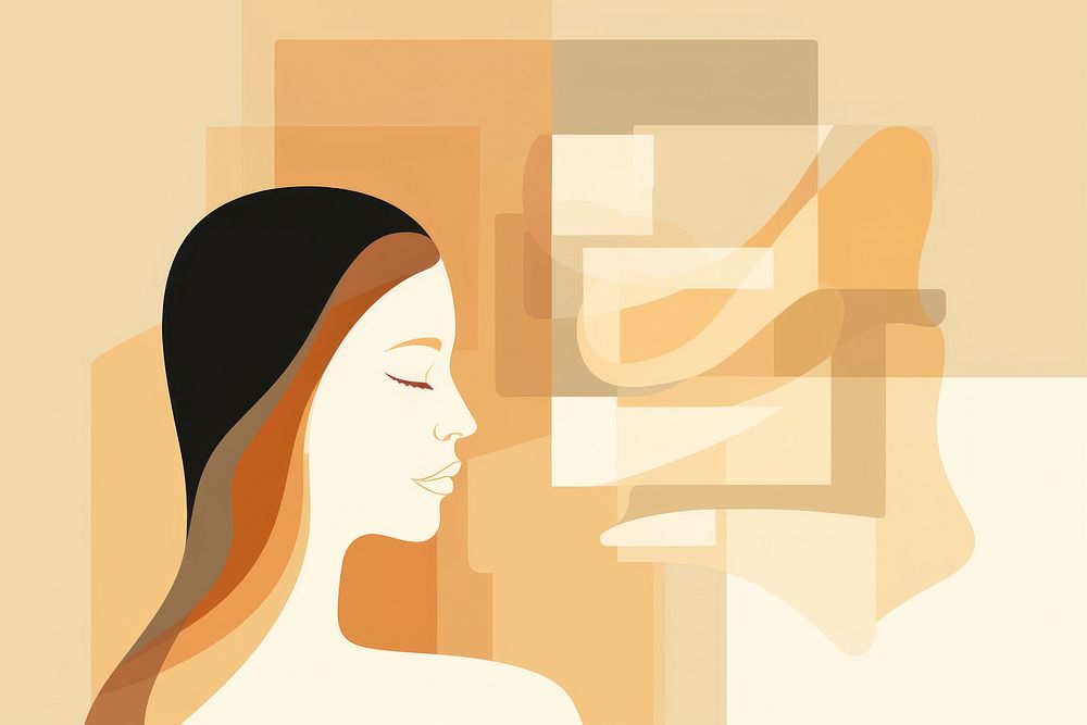 Mental health portrait adult contemplation. AI generated Image by rawpixel.