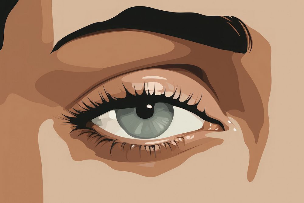 Crying face cosmetics portrait. AI generated Image by rawpixel.