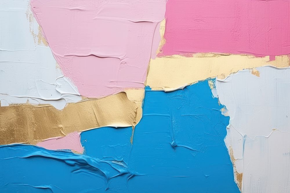 Abstract blue and pink gold ripped paper art backgrounds creativity.