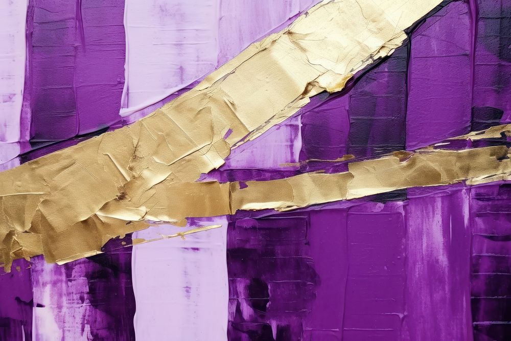 Abstract purple gold ripped paper art backgrounds creativity.