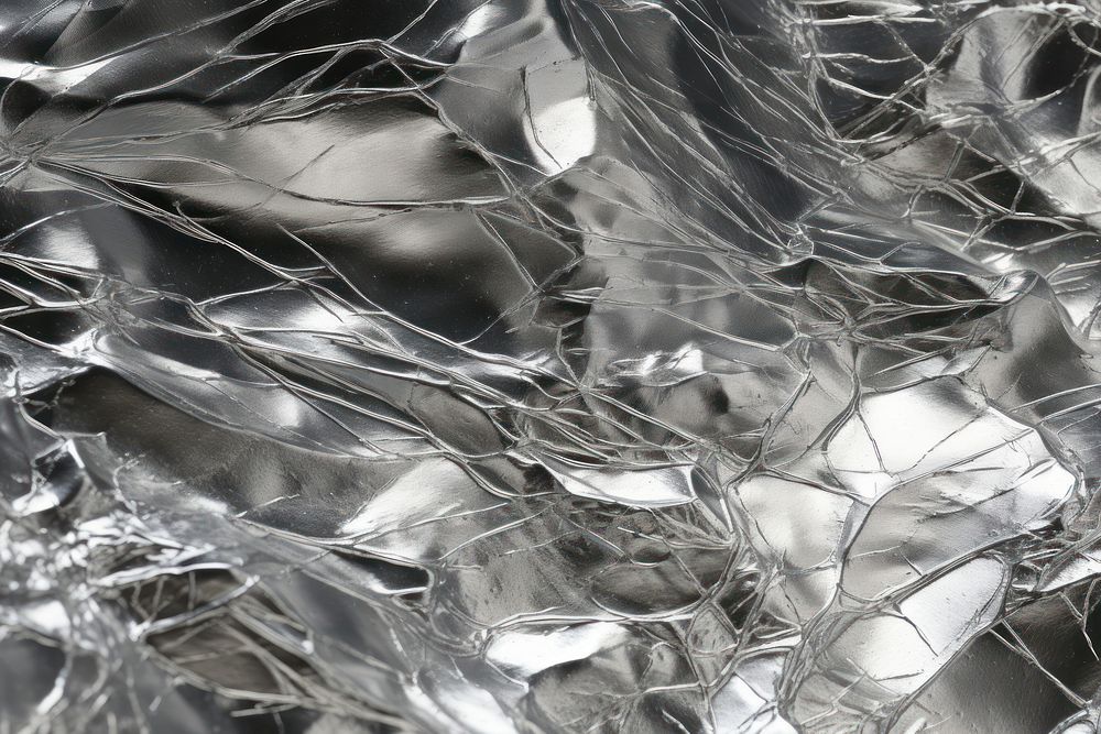  Aluminium foil backgrounds monochrome crumpled. AI generated Image by rawpixel.