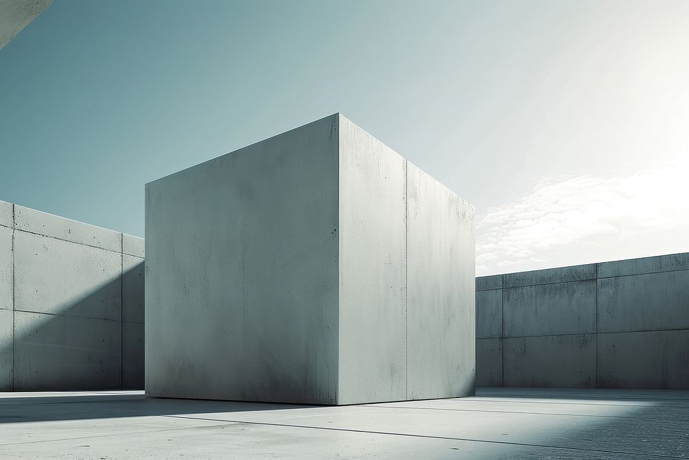Box architecture building concrete. AI generated Image by rawpixel.