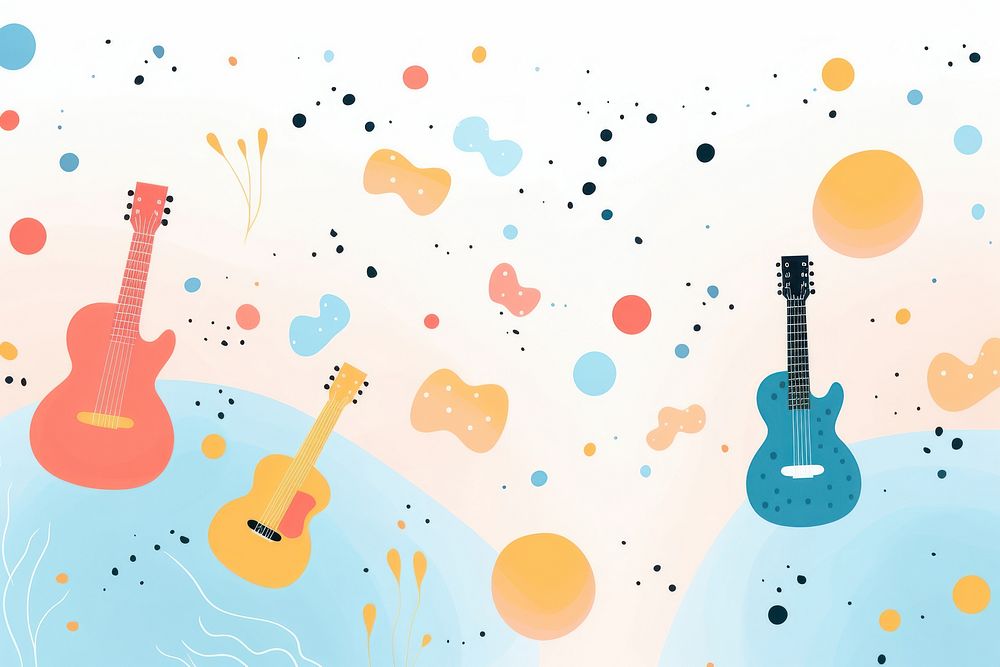  Song Note backgrounds confetti guitar. AI generated Image by rawpixel.