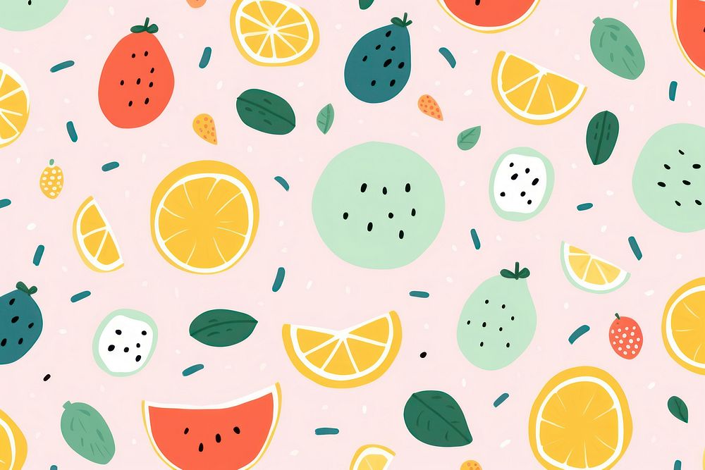  Fruit backgrounds pattern plant. AI generated Image by rawpixel.