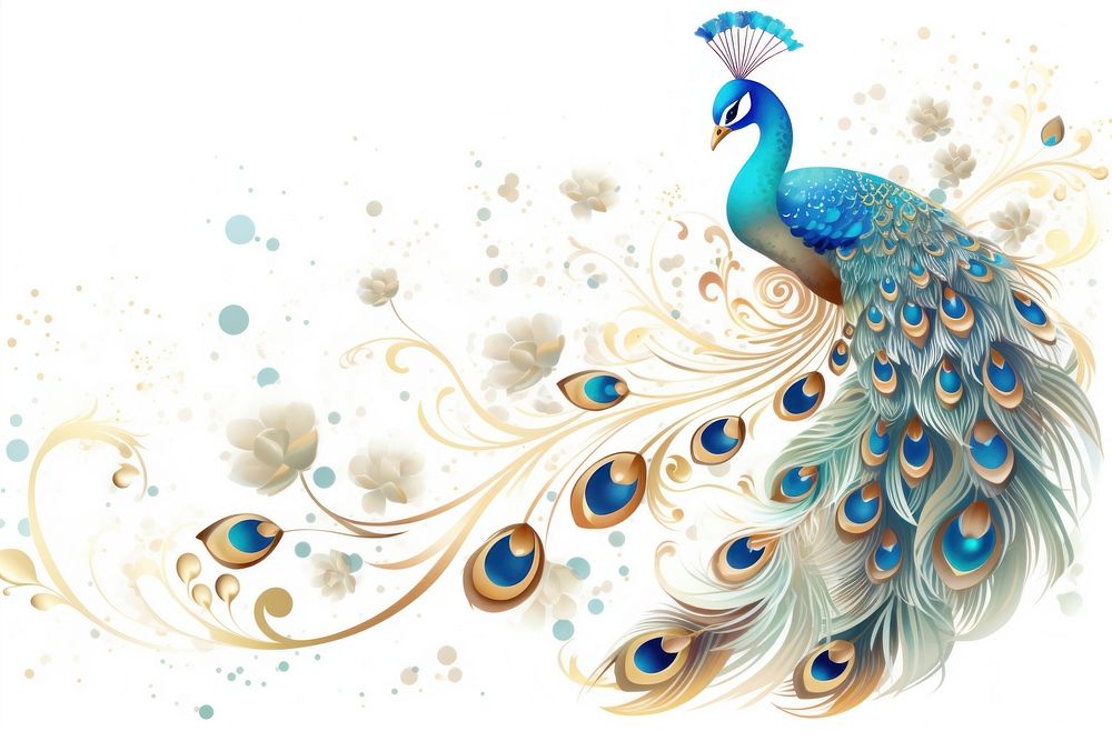 Peacock animal bird art.