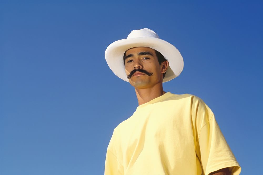 Mexican man with Mustache fashion yellow adult.