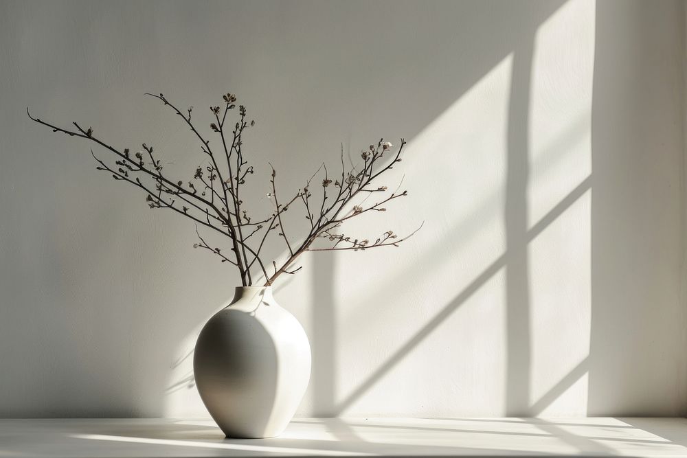 Aesthetic home interior decoration windowsill branch plant. AI generated Image by rawpixel.