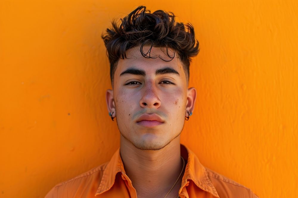 Hispanic young man adult individuality hairstyle.