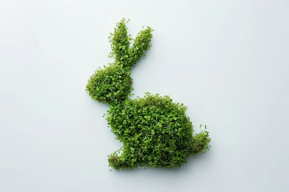 Rabbit shape made from Plant plant nature green.