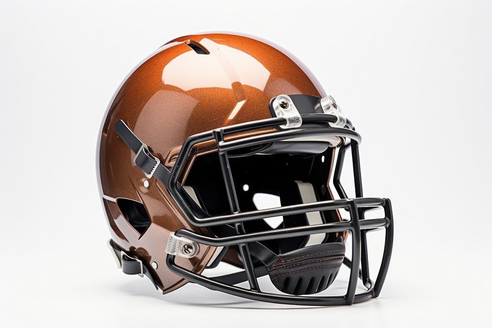 American football helmet sports white background protection.