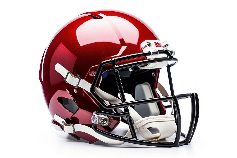 American football helmet sports white background competition.