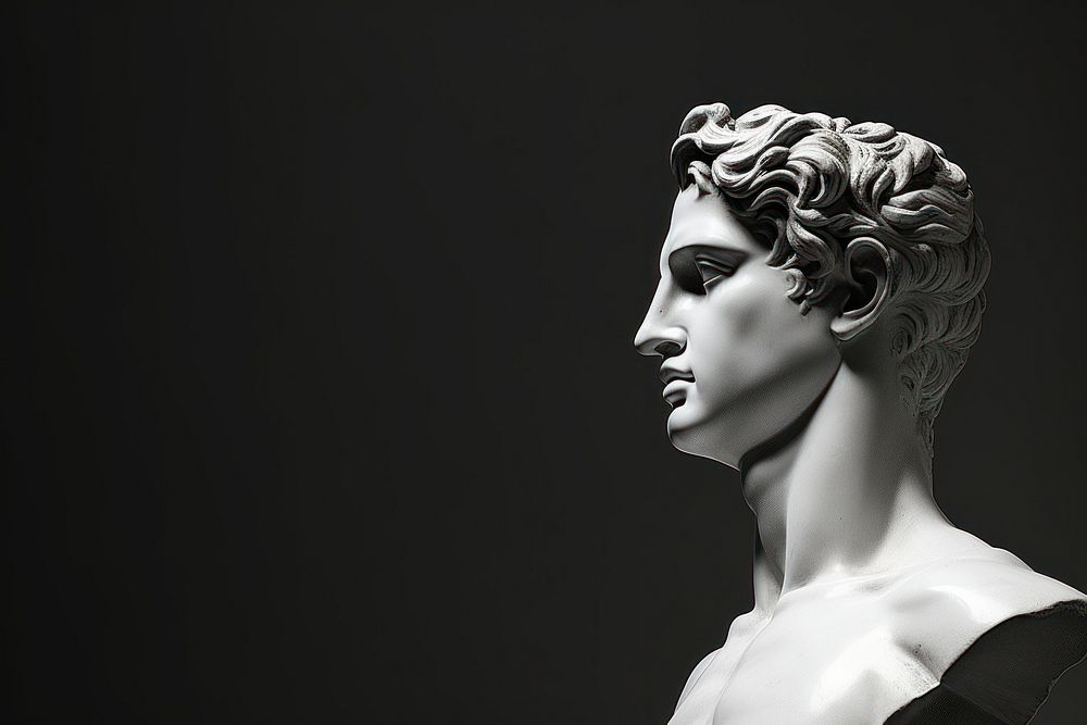 Greek statue sculpture portrait photo.