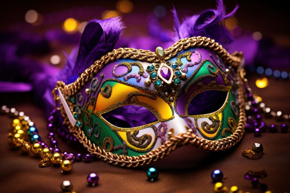 Mardi gras carnival jewelry purple.