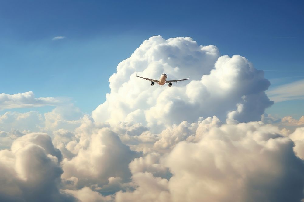 Plane cloud airplane aircraft.