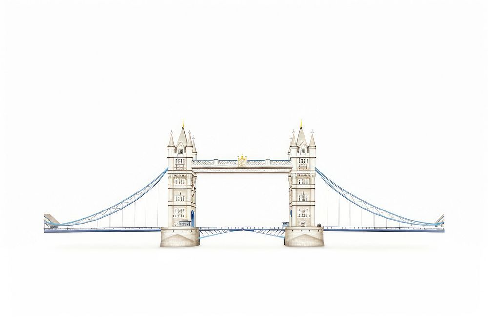 London bridge landmark white background architecture.