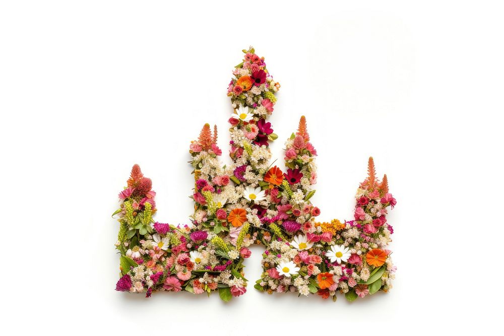 Flat flower castle shape plant leaf spirituality.
