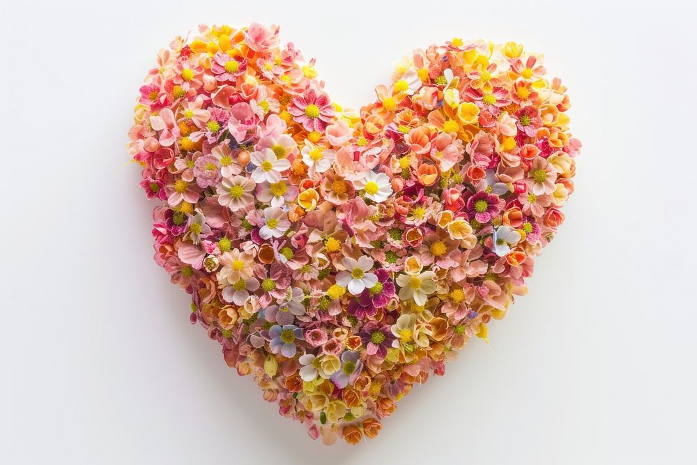 Flat flower human heart shape confectionery accessories freshness.
