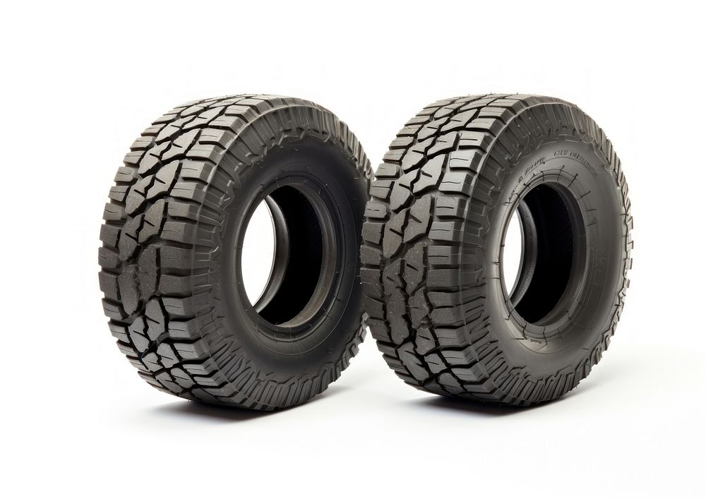 2 tire diffirent view wheel car white background. AI generated Image by rawpixel.