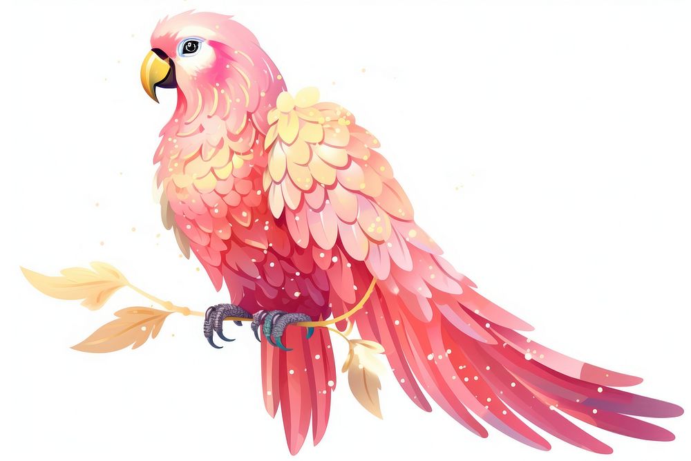 Pink parrot animal bird beak.