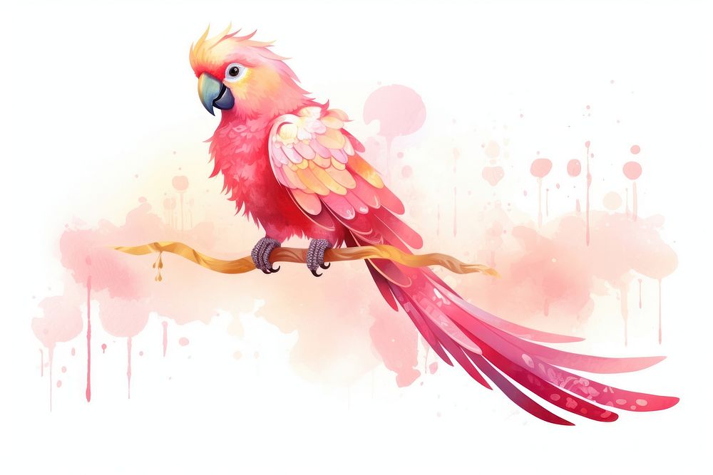 Pink parrot animal bird creativity.