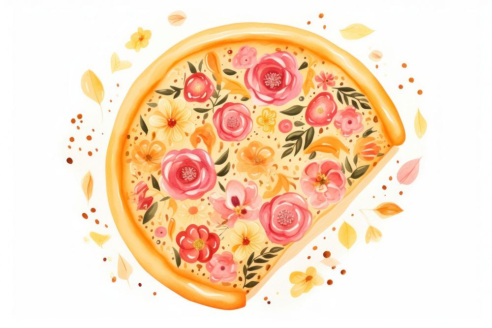 Pizza food dish art.