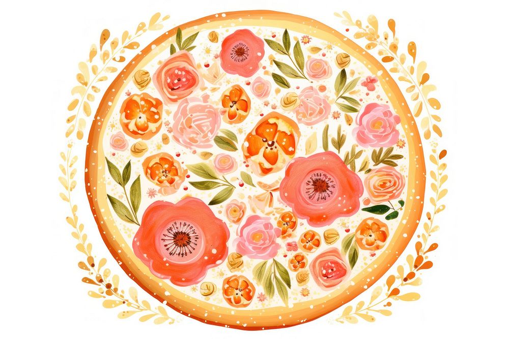 Pizza pattern food art.