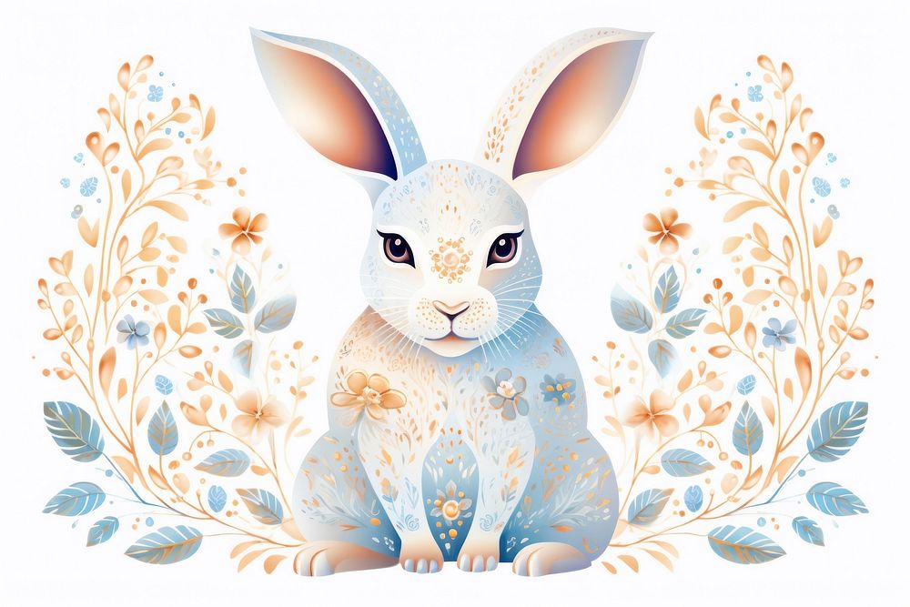 Rabbit art pattern animal.