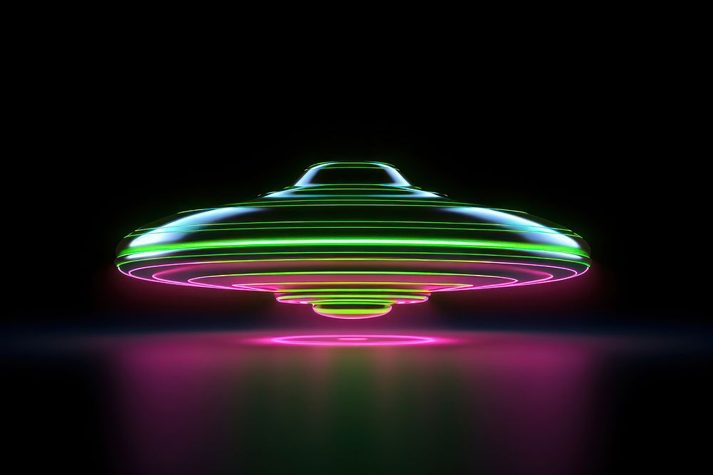 Alien ufo light neon lighting.