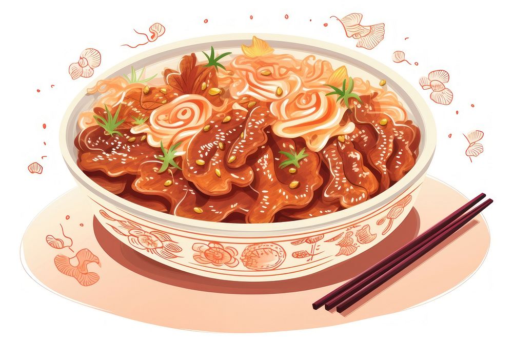 Spicy beef stew chopsticks food meal.