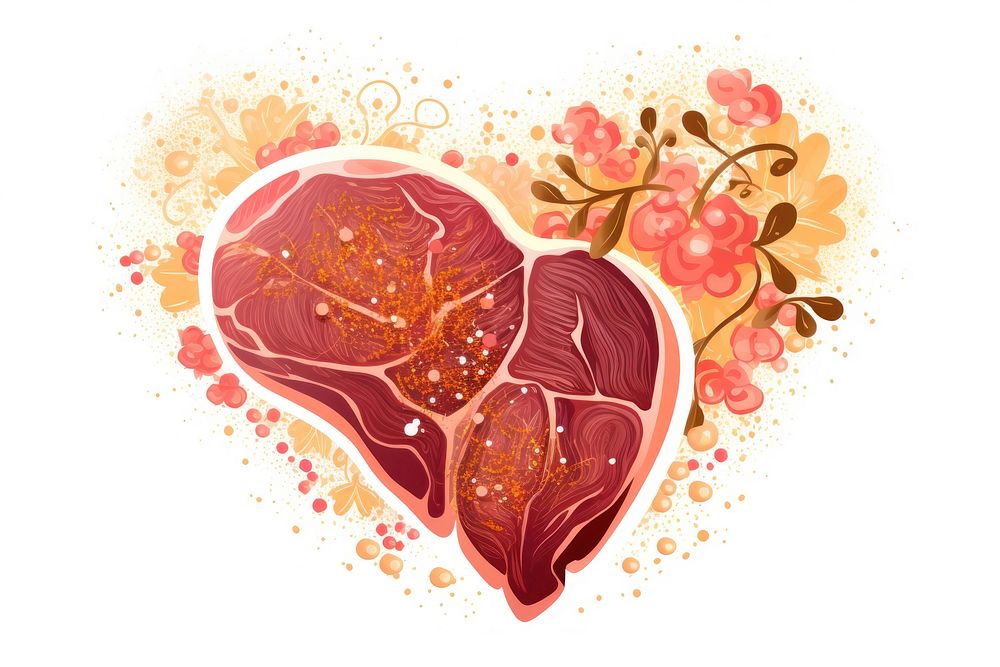 Steak heart creativity graphics.