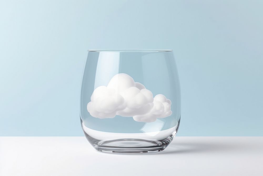 Cloud glass transparent white.