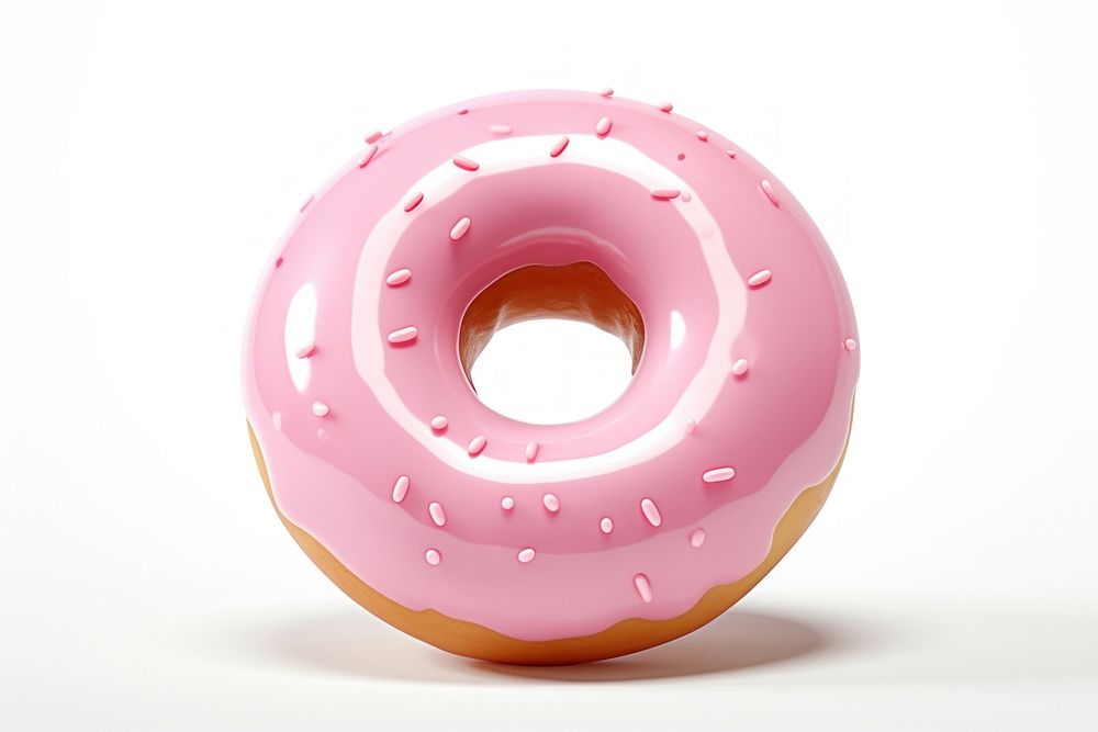 Donut food white background confectionery.