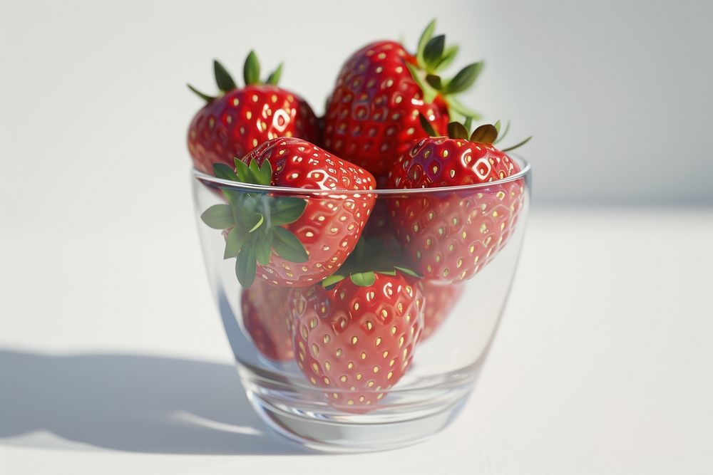 Strawberry fruit glass plant.