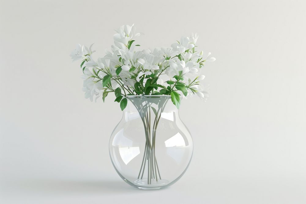 Vase transparent flower glass.