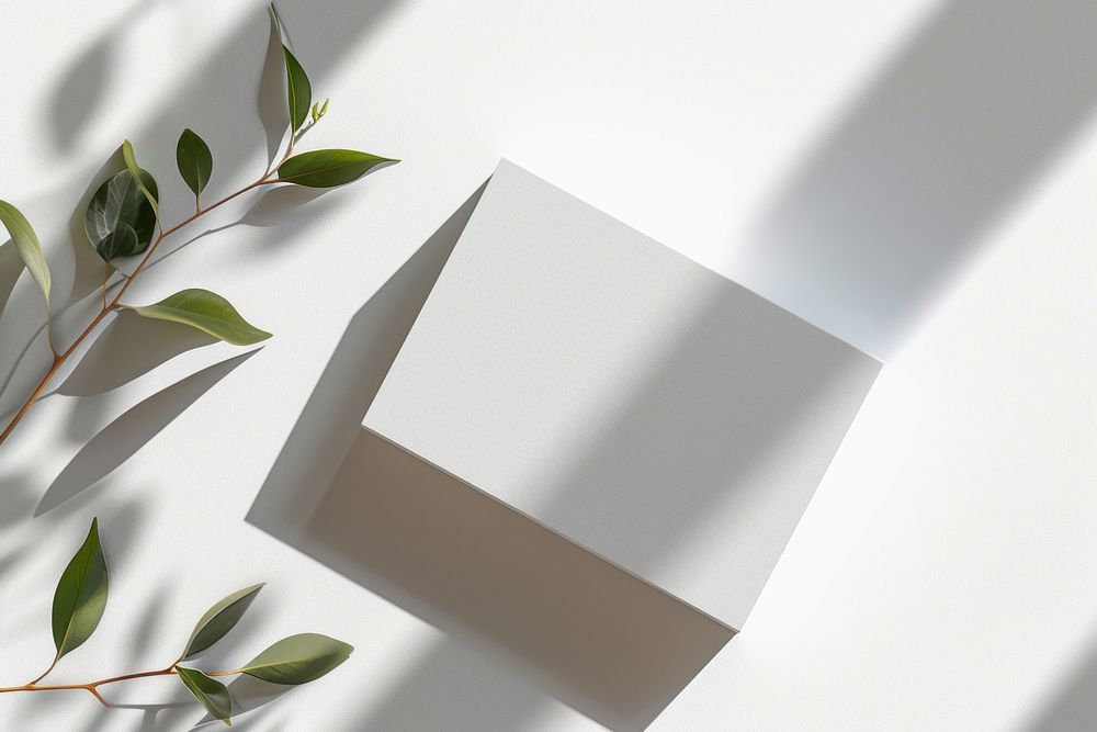 Business card  simplicity paper plant.