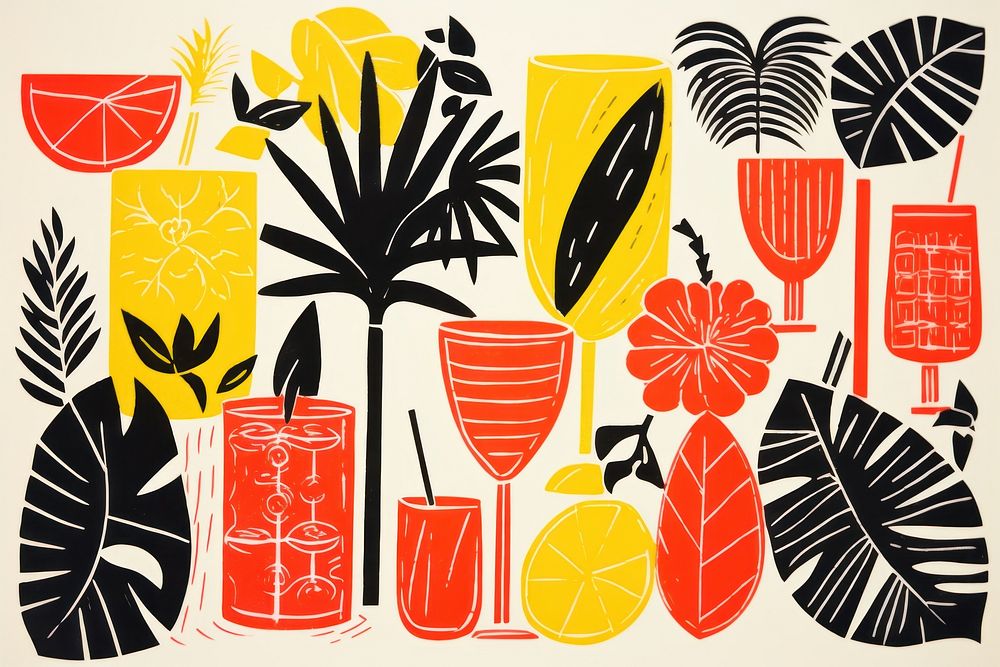Tropical coctails fruit plant food. AI generated Image by rawpixel.
