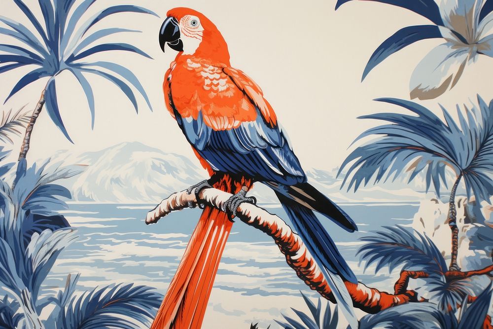 Wallpaper background of parrots animal bird blue.