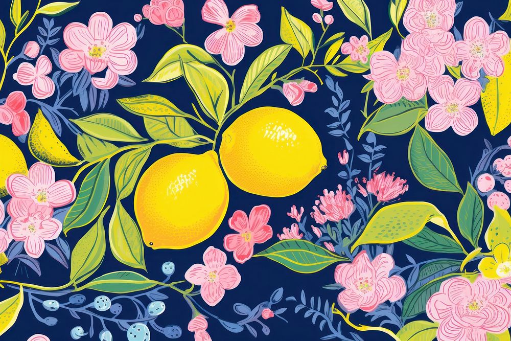 Wallpaper background of lemon garden backgrounds grapefruit pattern.