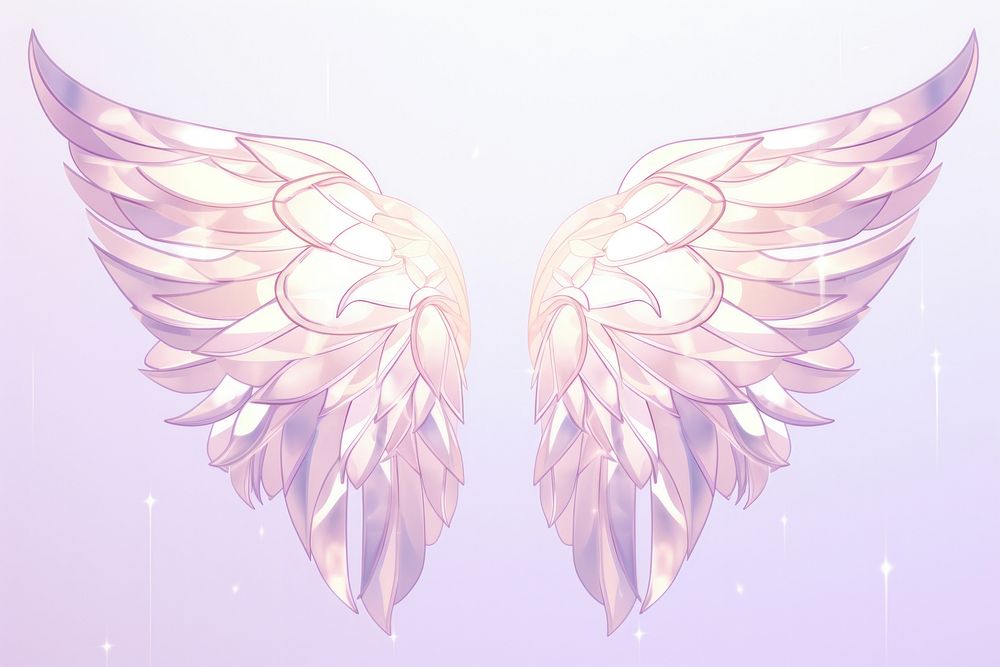 Wings holography angel art chandelier.