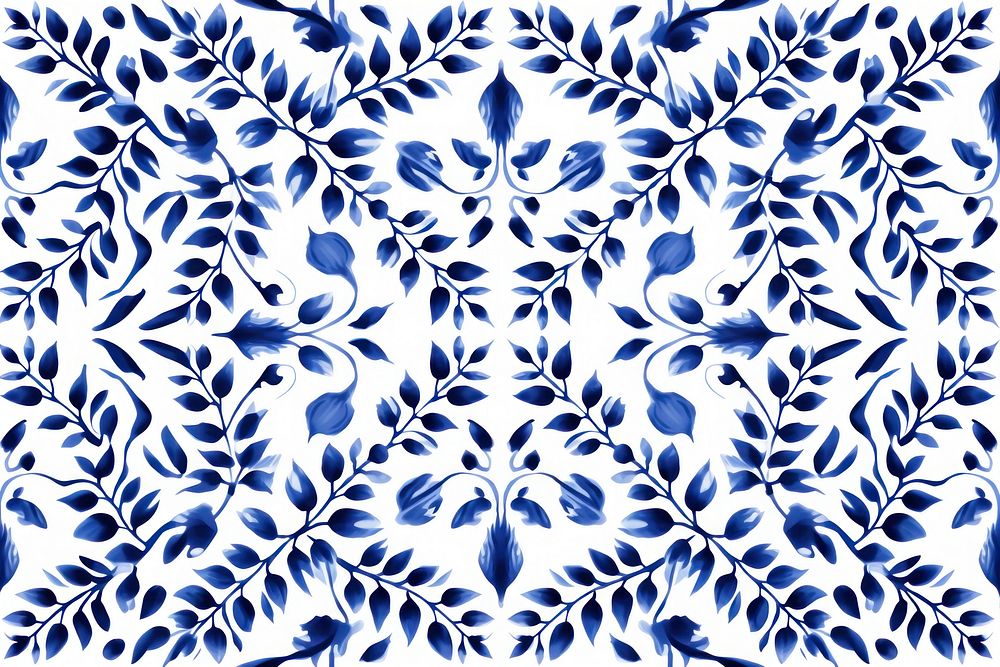 Tile pattern of tea leaf backgrounds porcelain art.
