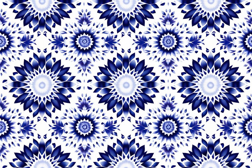 Tile pattern of sunflower backgrounds white blue.