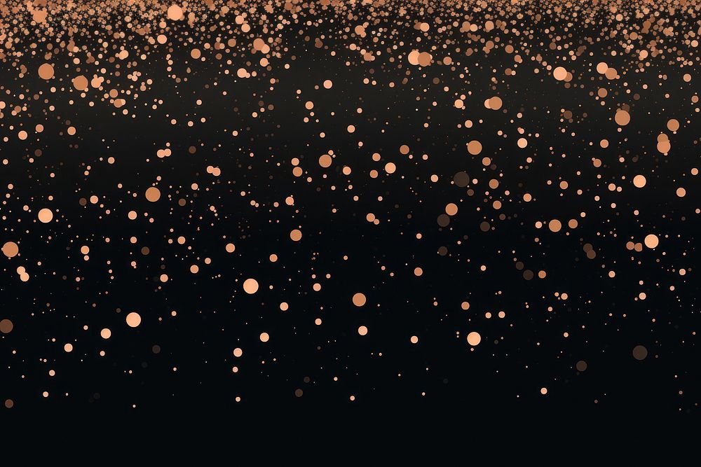 Dark black with rose gold color specks backgrounds abstract outdoors.