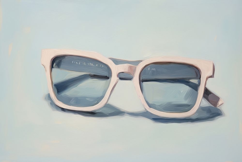Clsoe up on pale sunglass sunglasses painting transportation.